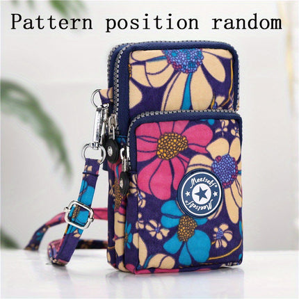 2020 Korean style mobile phone bag women's mobile phone bag packaging zipper printed small bag summer shoulder bag women's crossbody