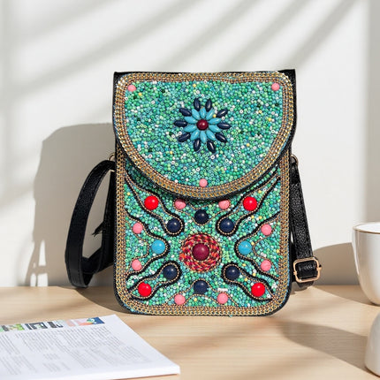 Ocean Series Exquisite Heavy-Duty Rice Bead Shoulder Bag Qingdao Ocean World Travel Souvenir Mobile Phone Bag Cross-Body Bag