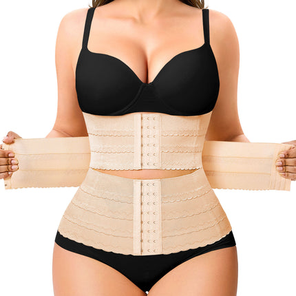 European and American Cross-Border Best-Selling Women's Waist Shaping Belt with Multi-Layer Buckle Adjustment, Waist Control, Tummy Control, Slimming Waist Trainer Belt