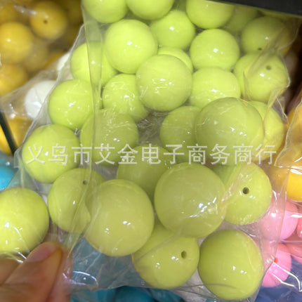 30mm solid color acrylic beads 25mm smooth translucent popular necklace key chain clothing headdress pendant