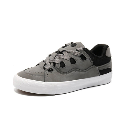 Spring New Low-top Board Shoes Trendy All-match Frosted Leather Bread Shoes Men's Fashionable All-match Lightweight Casual Shoes Cross-border