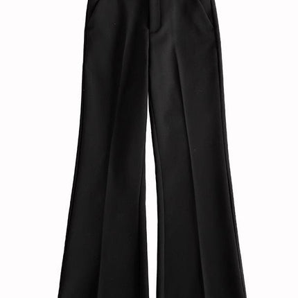 2025 Summer New Japanese Style Casual Versatile Flared Suit Pants Solid Color Scimitar Pants Drapey Wide-Leg Floor-Length Pants
