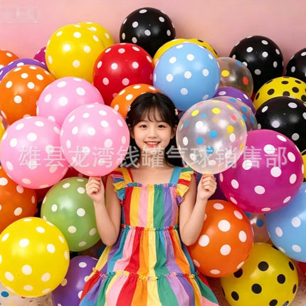 Thickened 12 inch 2.8g polka dot latex balloon wedding wedding party holiday balloon decorative polka dot balloon