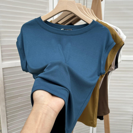 Korean Style Loose 2025 Summer New Style Western Style Age-Reducing Slimming Look Design Xiaofeifei Sleeve Short-Sleeved T-Shirt Women's Tops