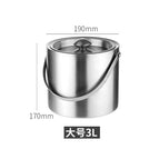 3 liter portable double layer ice bucket-with ice clip