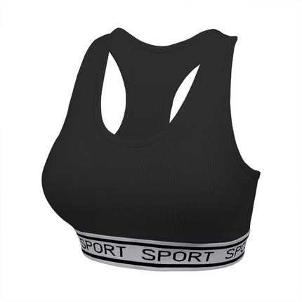 Sports Bra Women's Summer Shock-Proof High-Intensity Yoga Back Running Fitness Seamless Letter Vest Sports Bra