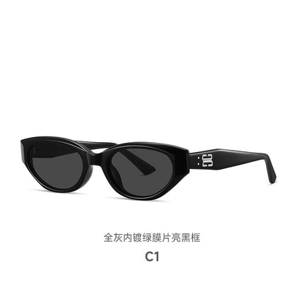 Dolby Sunglasses Cross-border Hot Selling GM Same Style Glasses Women's High Sense Cat's Eye Retro Plate Anti-UV Sunglasses