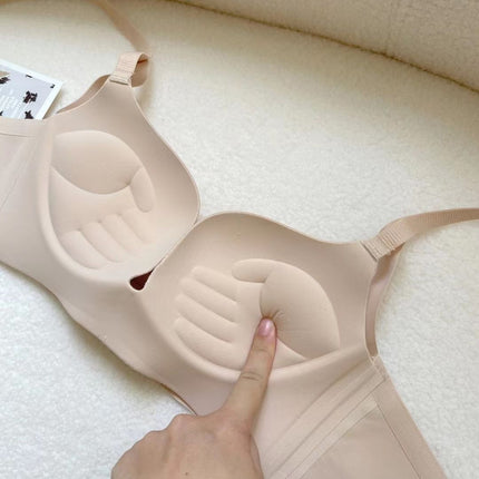 722 Magic Front Buckle Bra with Thin Top and Thick Bottom Palm Cups, Enhances Small Bust, Seamless Bra with Beautiful Back Design