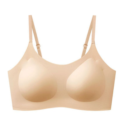Seamless Invisible Liquid Foundation Underwear Women's Dressing Impermeable Comfortable Fixed Cup Small Chest Push-up Beautiful Back Bra