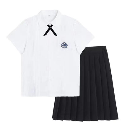 Taiwan Attached High School Uniform Summer Shirt suit jk Uniform Female Senior high school Students College Style Games Graduation Class Uniform