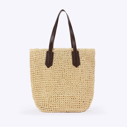 New Summer Single Shoulder Straw Bag Straw Bag Large Capacity Women's Handwoven Bag Vacation Beach Bag Tote Women's Bag