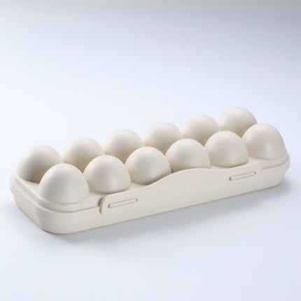 Anti-collision egg storage box refrigerator storage household pp with lid snap-on 12-compartment egg box independent egg holder
