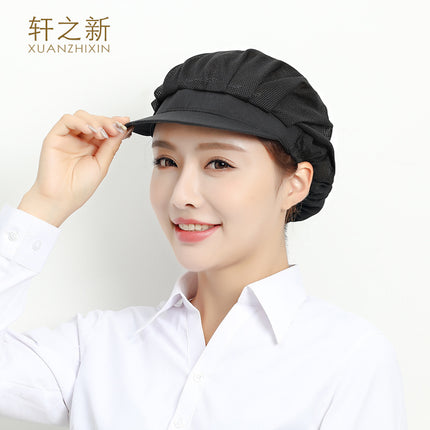 Breathable Net Hat Catering Special Kitchen Chef Food Factory Workshop Anti-oil Smoke Dust-proof Anti-hair-drop Working Cap Female