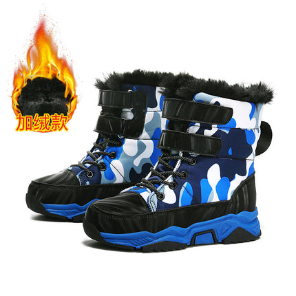 Children's Snow Boots 2026 Winter New Style, Fleece-Lined and Thickened for Warmth, Northeast Cotton Boots, Girls' High-Top Snow Boots Wholesale