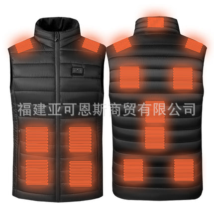 Cross-border Intelligent Heating Vest Zone 15 Three-control Heating Vest Adjustable Electric Heating Vest Winter Warm Clothes