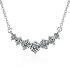 Smile necklace [40+5cm] white gold