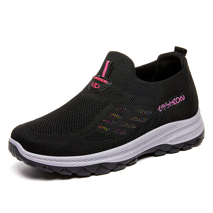 Women's Walking Shoes, Spring New Models, Foreign Trade Women's Shoes Wholesale, Breathable Slip-On Soft-Soled Shoes for Middle-Aged and Elderly Mothers, Dropshipping
