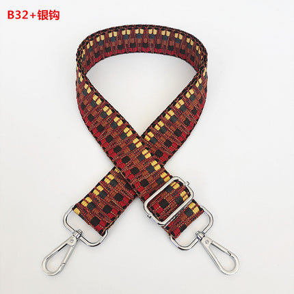 New Shoulder Strap Accessories Woven Strap for Women's Bags Wide Shoulder Strap Single Shoulder Crossbody Extended Strap Adjustable Bag Strap Embroidery Color Contrast