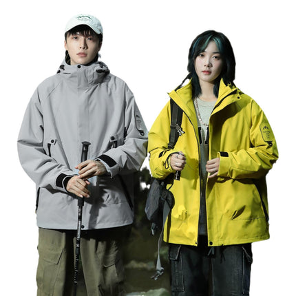 Autumn and Winter New Outdoor Couple Fashion Charge Clothes Men's Three-in-One Removable Inner Pad Warm Fleece fleece-lined Plus