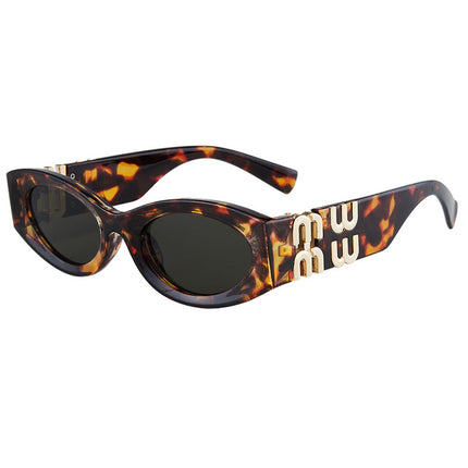 Cross-Border Popular Miuji Letter Cat-Eye Sunglasses Ky2 Sexy Female European and American Style High-End Retro Fashion Sunglasses