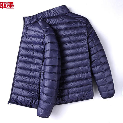 2024 new lightweight cotton-padded jacket men's slim short Korean fashion brand plus size fashion thin winter coat men's clothing
