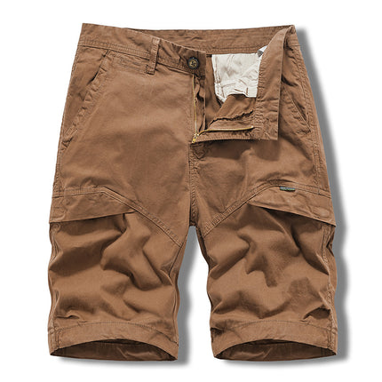 Multi-Pocket Crane Shorts Summer Men's Mountain Camping Solid Color Casual Pants Running Sports Men's Pants