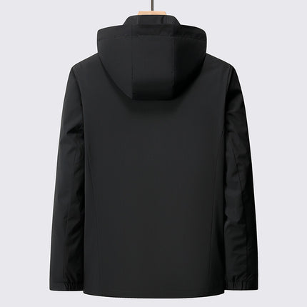 Men's Jacket Milk Silk Jacket Youth Business Casual Removable Hat Jacket Men's 2025 Spring New