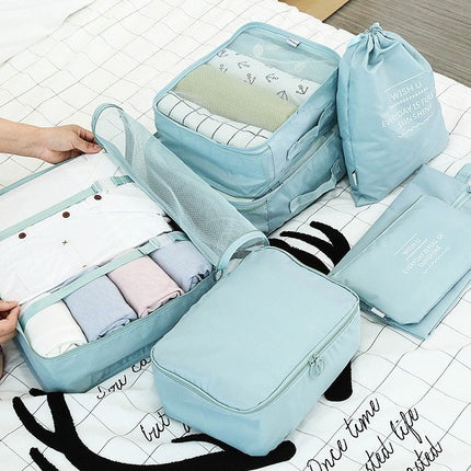 Travel Twill Storage Bag, Seven-Piece Set, Eight-Piece Set, Nine-Piece Set, Clothing Sorting Bag, Travel Storage Bag