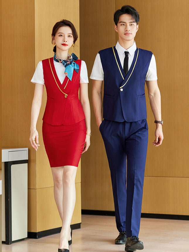 China Southern Airlines stewardess uniform professional suit female hotel front desk reception temperament work clothes flight attendant interview clothing summer