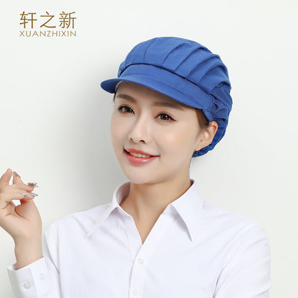 Breathable Net Hat Catering Special Kitchen Chef Food Factory Workshop Anti-oil Smoke Dust-proof Anti-hair-drop Working Cap Female
