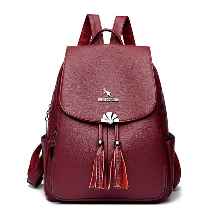 Foreign Trade Women's Backpack 2026 New Fashion Versatile Large-Capacity Travel Backpack Simple Middle-Aged Mom Bag Trendy