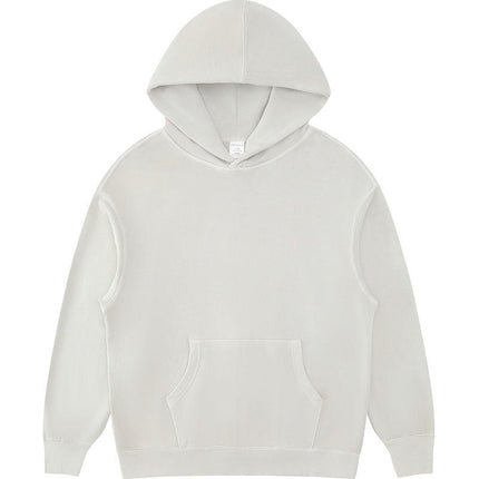 420g Washed Hooded Sweatshirt for Men and Women, Sports Slim Fit, Vintage Street Style, Heavyweight Pure Cotton, Loose Fit Hoodies