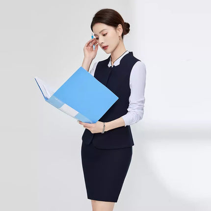 Chinese retro professional suit women's suit formal wear Hotel manager Front desk reception sales department jewelry shop overalls