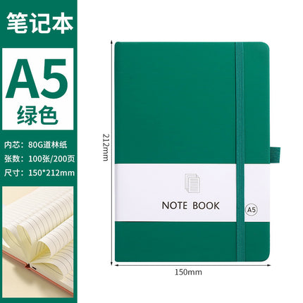 Portable Small Notebook A6A5 Wholesale Multi-Color Elastic Straps Skin-Feel Leather Notebook Imitation Leather Cross-Border Supply Ready Stock