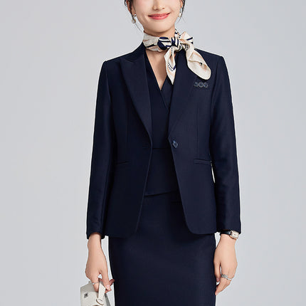Grey Suit Jacket Female 2024 Autumn New Goddess Fan Business Commuter Dress Hotel Manager Professional suit