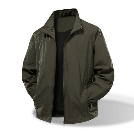 Spring and Autumn New Workwear Jacket Men's Waterproof Outdoor Jacket Stand Collar Jacket Jacket Camping Windbreaker Mountaineering Clothing