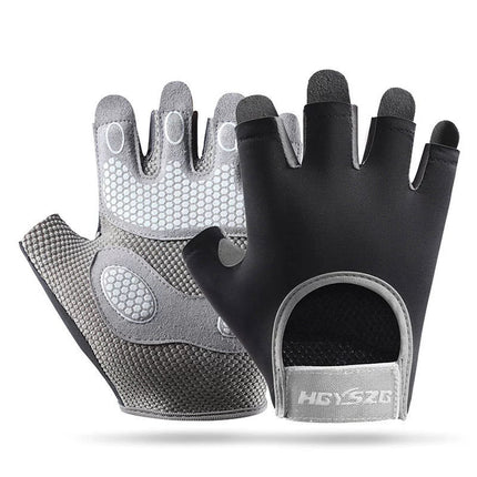 Sports and Fitness Half-Finger Gloves for Men and Women, Wear-Resistant Shock-Absorbing Palm Guards, Outdoor Sports Yoga Breathable Fitness Non-Slip Gloves