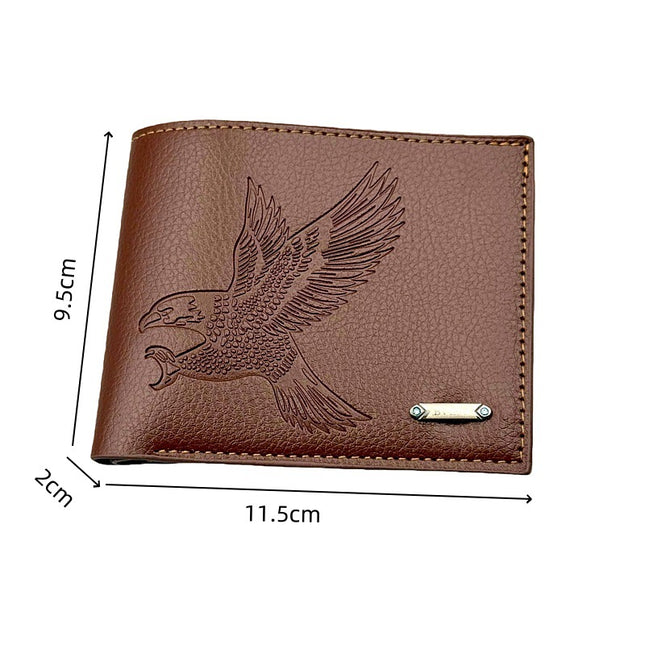 New Card Holder for Men, Ultra-Thin Eagle Pattern Small Wallet, Multi-Functional Multi-Card Slot Id Card Holder Wallet, Credit Card