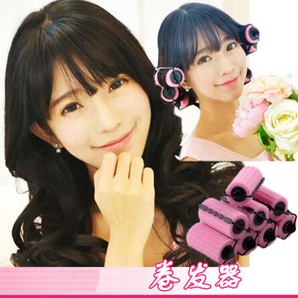 Cross-border Lazy People Don't Harm Hair Curling Artifact Big Wave Non-ironing Curling Iron Sponge Sleeping Setting Non-heating Curling Stick