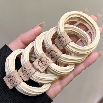 Simple Elegant Durable High Elastic Women's Hair Rope Rubber Tendon Hair Ring Thickened High Ponytail Headwear Hair Rope Hair Accessories