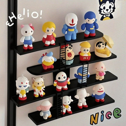 Cross-Border Punch-Free Wall-Mounted Blind Box Figure Storage Rack Dopamine Display Rack Blind Box Wall Storage Rack Storage