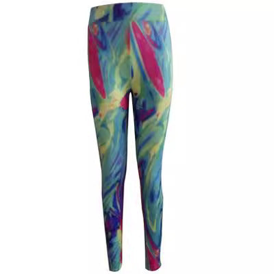 European and American women's sports pants autumn and winter printed stretch slim yoga leggings cross-border supply