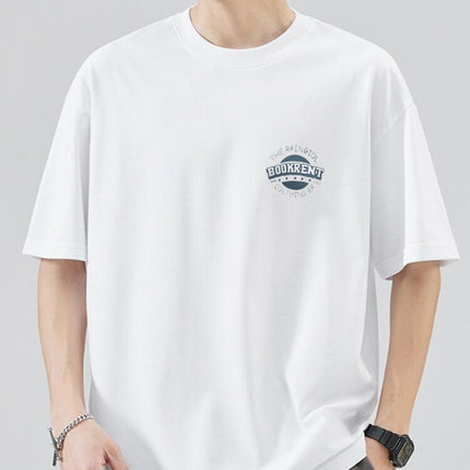 100% Pure Cotton Short-Sleeved T-Shirt for Men 2026 New Summer Design Niche Trendy Versatile Loose T-Shirt Top
