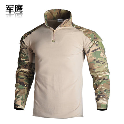 Army Eagle Frog Suit Long-sleeved Army Fan T-shirt Elastic Outdoor CS Field Quick-drying Camouflage Outdoor Long-sleeved T-shirt Quick-drying Men's G2