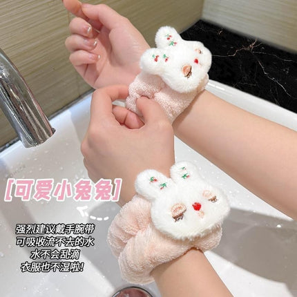 Children's Cute Face Wash Wristband, Wash-Proof, Anti-Drip, Anti-Wet Cuffs, Cute Wristband, Waterproof Wristband, Absorbent Hairband