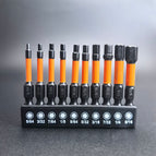 10-piece set of 50 long hexagonal (imperial) orange ring ziplock bags