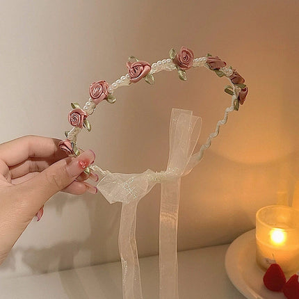 Internet Red Square Explosions Contrast Braid Head Band Wide Edge Non-Slip High-Level Hair Band 2023 New Style Hair Card for Women