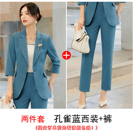 High-end business wear suit suit temperament manager interview business formal wear coat goddess fan professional half sleeve suit