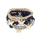 Xhy427 royal blue four butterflies