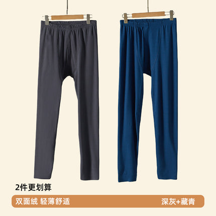 Men's long johns hot seamless warm pants thickened fleece-lined German winter wear plus size leggings wool pants line pants